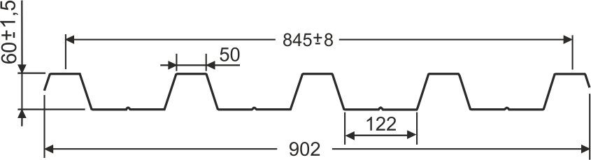 Чертеж профлист н60